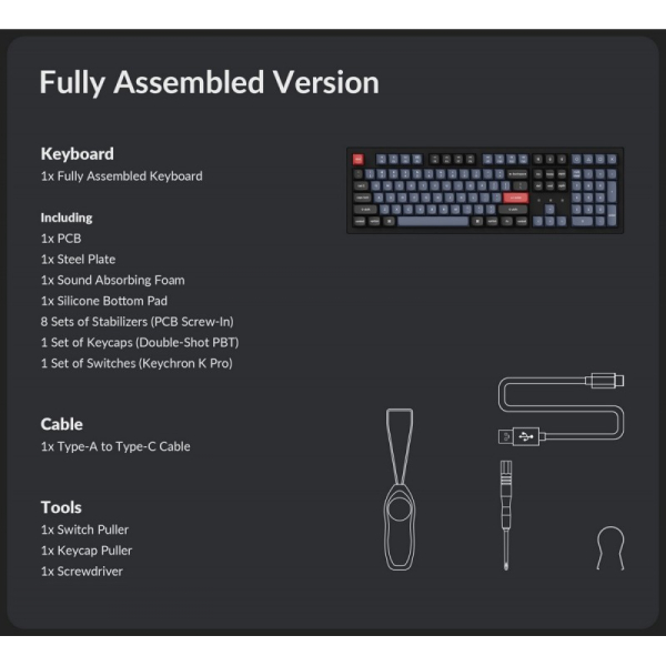 Купить QMK Keychron K10 Pro, 108 клавиш, Hot-Swap, Keychron K pro Red Switch-7.jpg